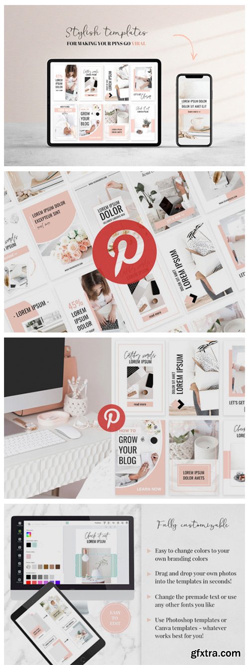 Ladyboss Pinterest Templates Canva 6085465