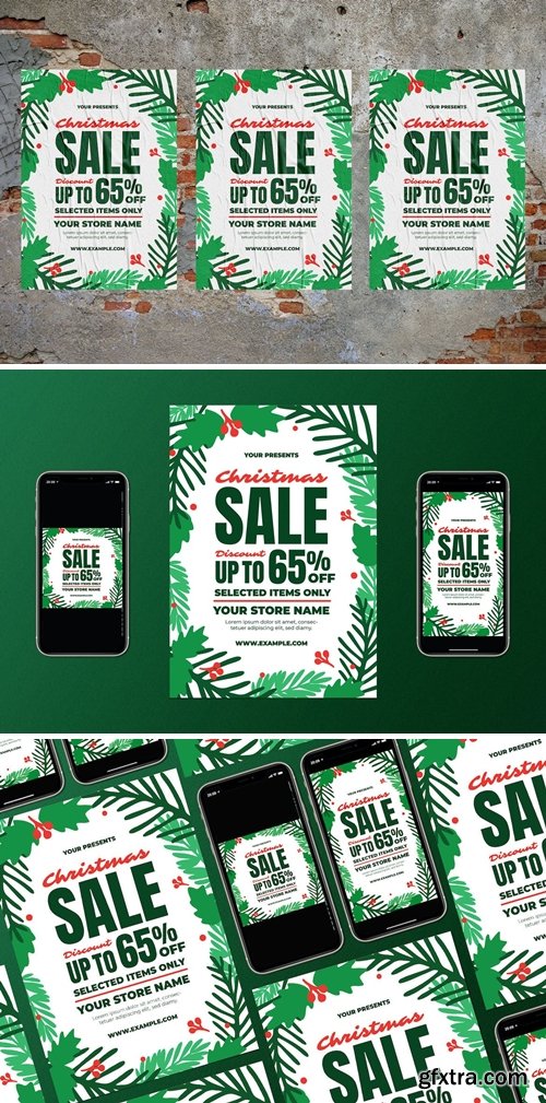 Christmas Sale Flyer Set