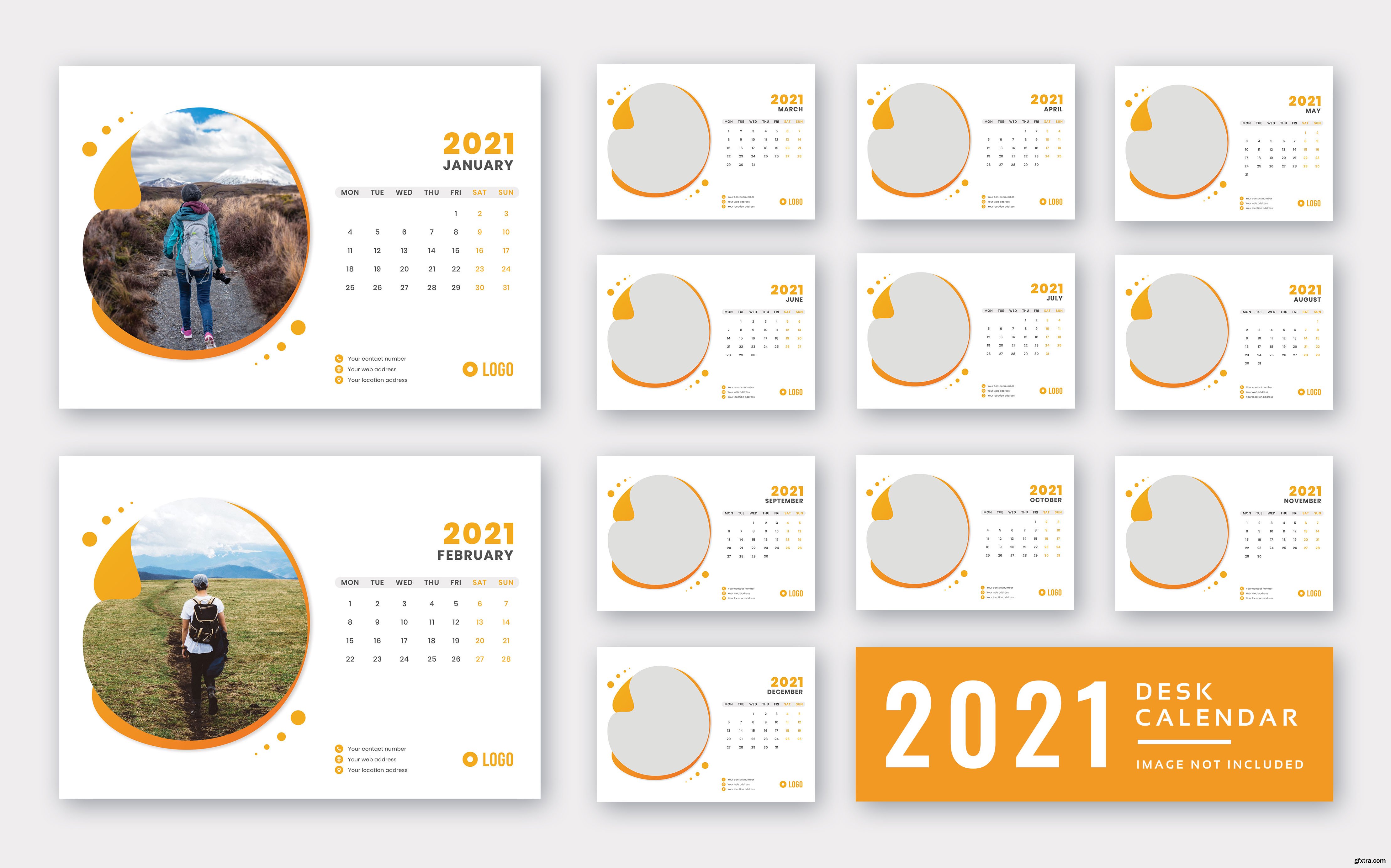 Desk Calendar 2021 Print Ready Template » Gfxtra