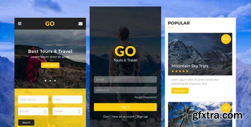 ThemeForest - Go v1.0 - Tours & Travel Mobile Template - 20728406