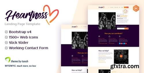 ThemeForest - Heartness v1.0 - Fundraising / Donation Landing Page (Update: 17 October 20) - 461011