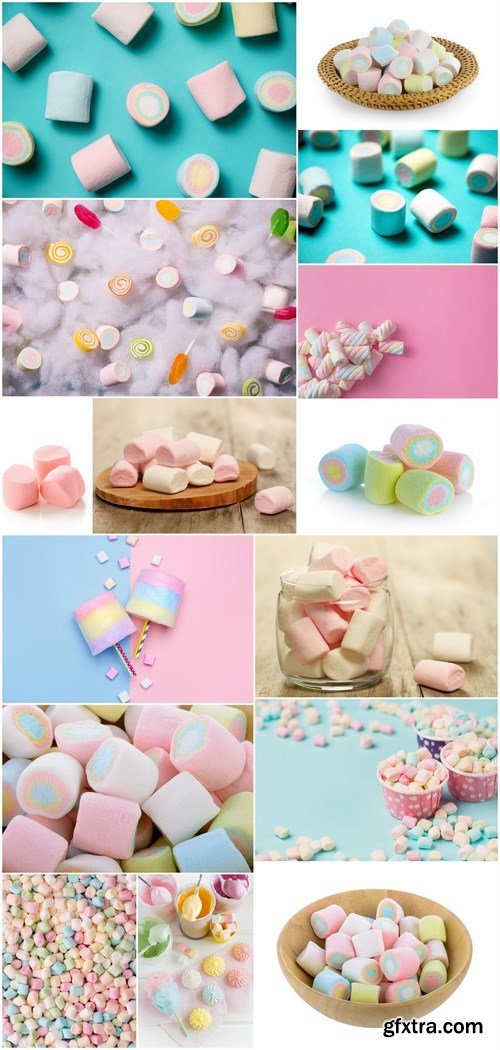 Sweet colorful marshmallow - 15xHQ JPEG