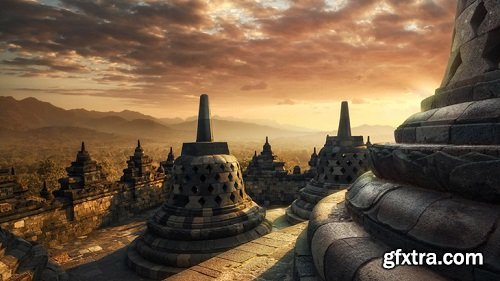 Adrian Sommeling - The beautiful Borobudur put in the light