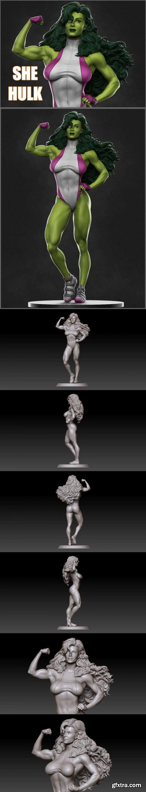 She Hulk 3D Model 3D print model