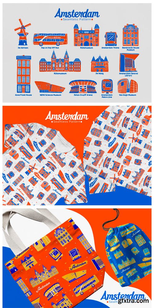 Amsterdam Seamless Pattern 6060049