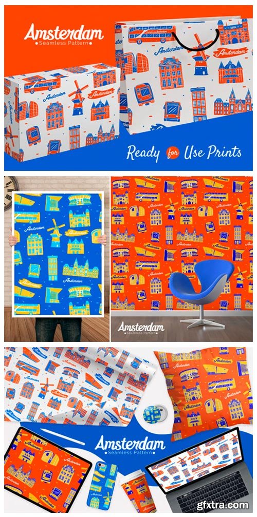 Amsterdam Seamless Pattern 6060049