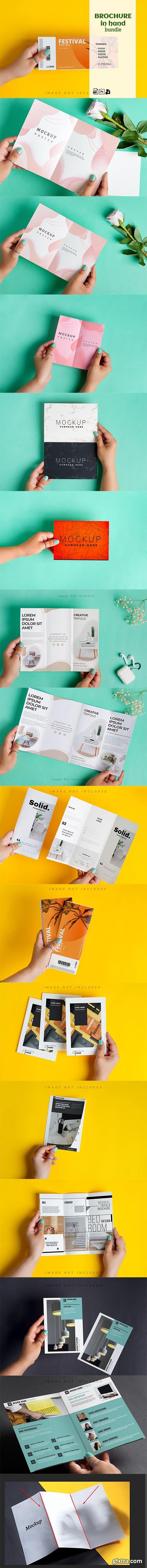 CreativeMarket - Brochure Mockup in Hand Kit 5204874