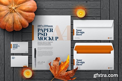 Halloween Autumn Stationery Mockup