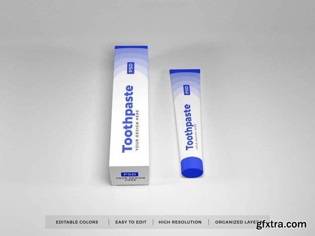 Download Toothpaste packaging 3d mockup - 16 PSD » GFxtra