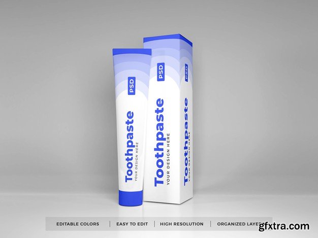 Download Toothpaste packaging 3d mockup - 16 PSD » GFxtra