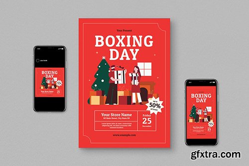 Boxing Day Event Flyer Set