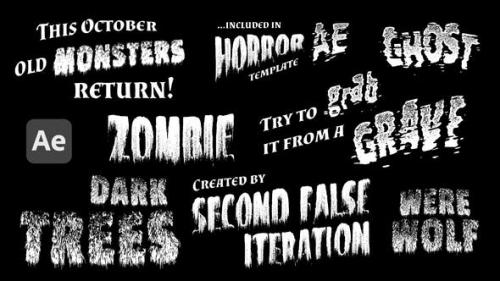 Videohive - Monsters - Retro Horror Titles