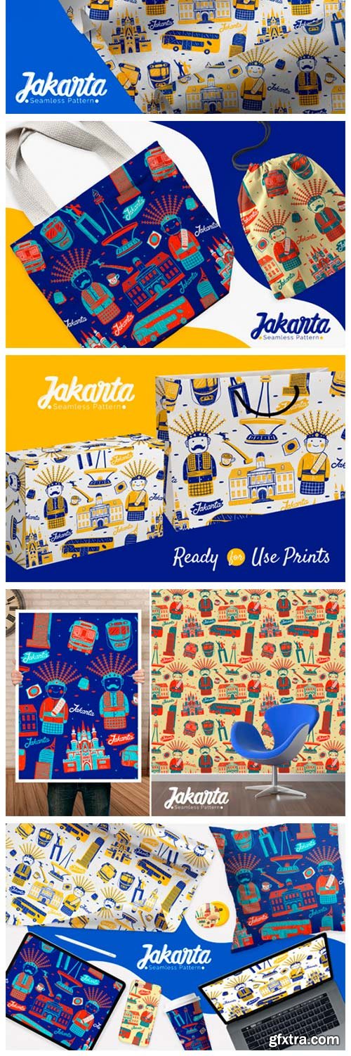 Jakarta Seamless Pattern 6065674