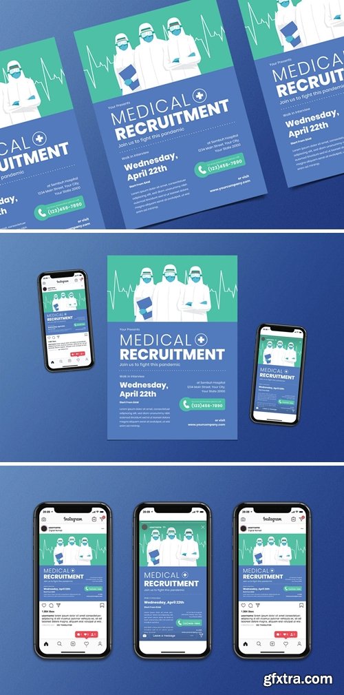 Medical Recruitment Flyer Set