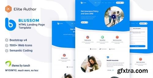 ThemeForest - Blussom v1.0 - Insurance Service Landing Page Template (Update: 18 October 20) - 25346110