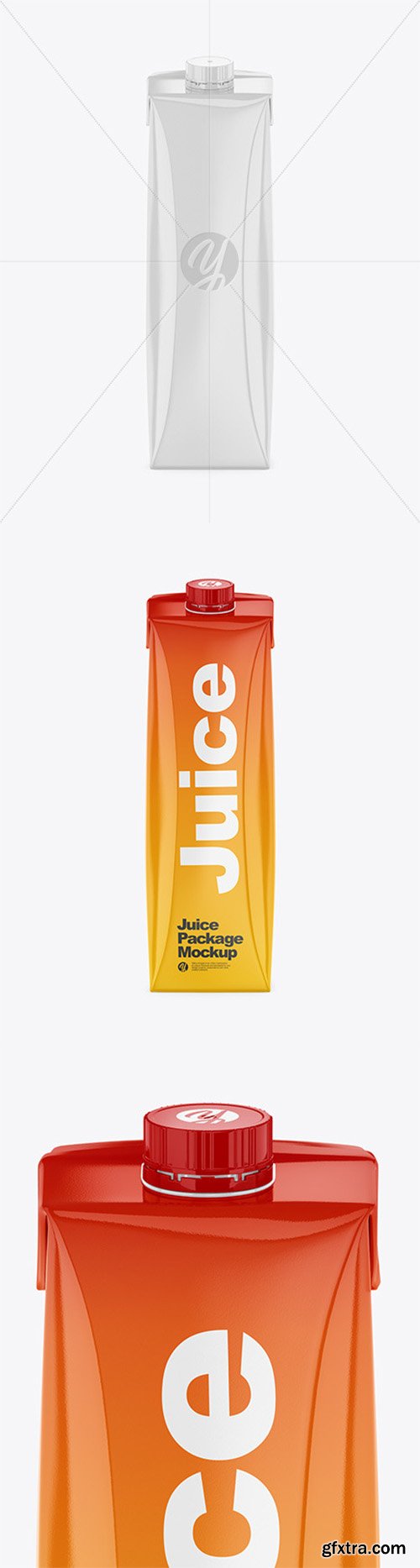 Glossy Juice Carton Package Mockup 59562