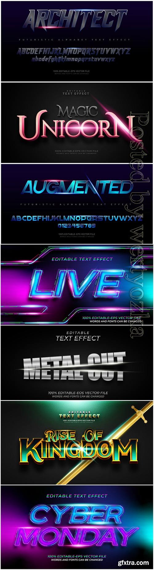 Text effect in vector