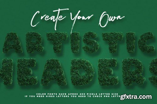 Grass Bold - 3D Color SVG