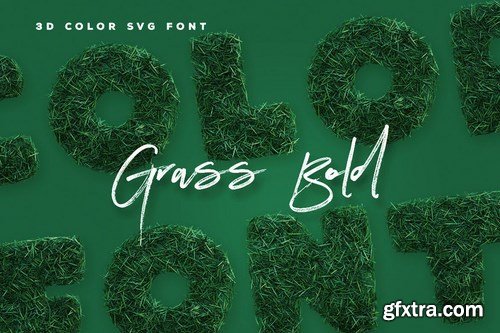 Grass Bold - 3D Color SVG