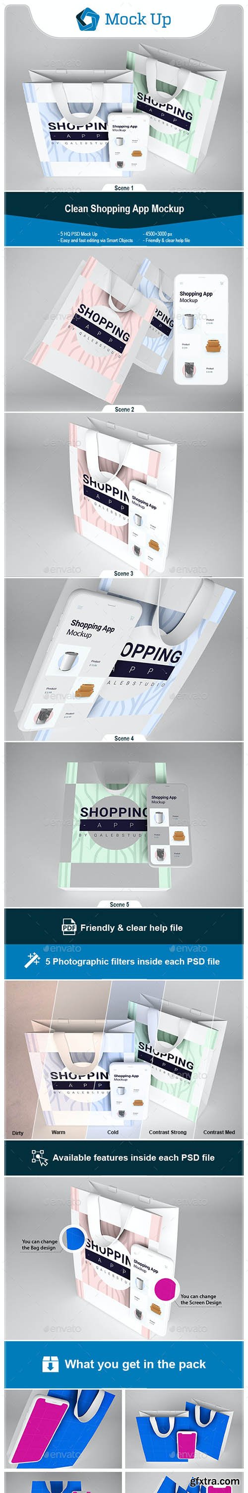 GraphicRiver - Clean Shopping App Mockup 28741166