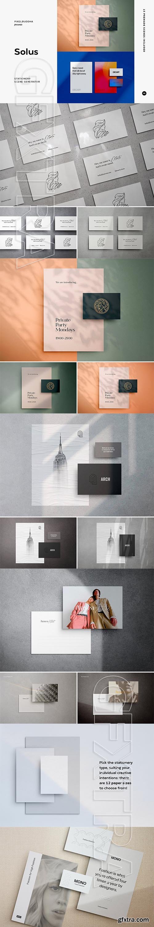 CreativeMarket - Solus Shadow Stationery Mockups 5502814