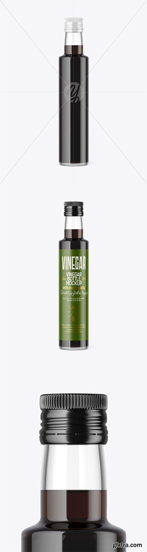 Clear Glass Balsamic Vinegar Bottle Mockup 64439