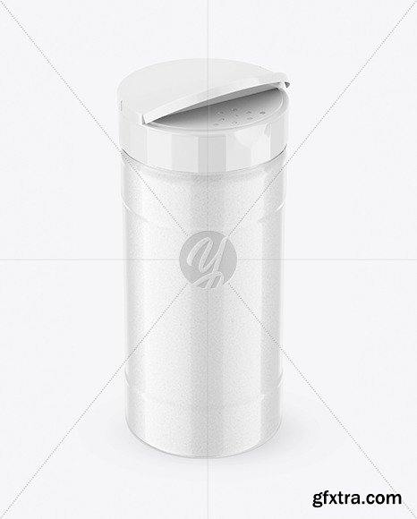 Glossy Clear Jar with Salt Mockup 68704