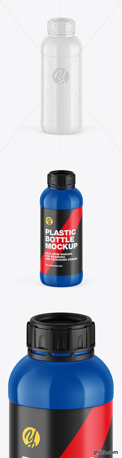 Glossy Plastic Bottle Mockup 66466