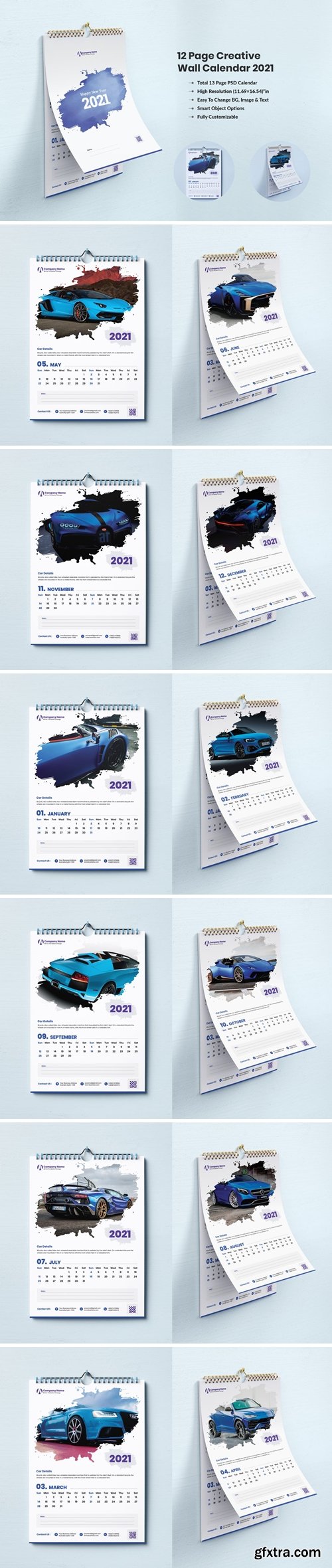 Creative Corporate Calendar Design 2021