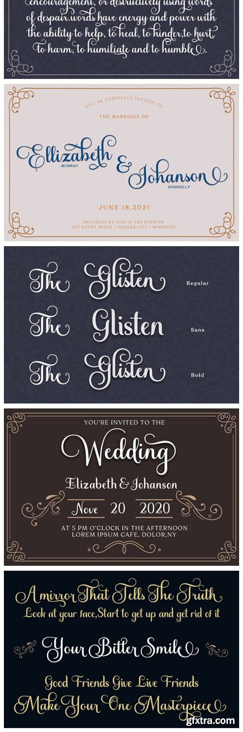 The Glisten Font