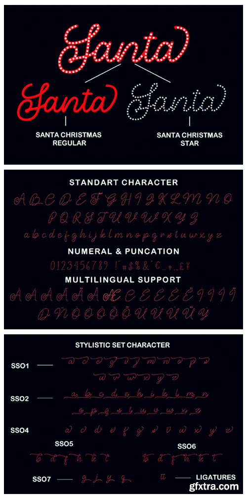 Santa Christmas Font