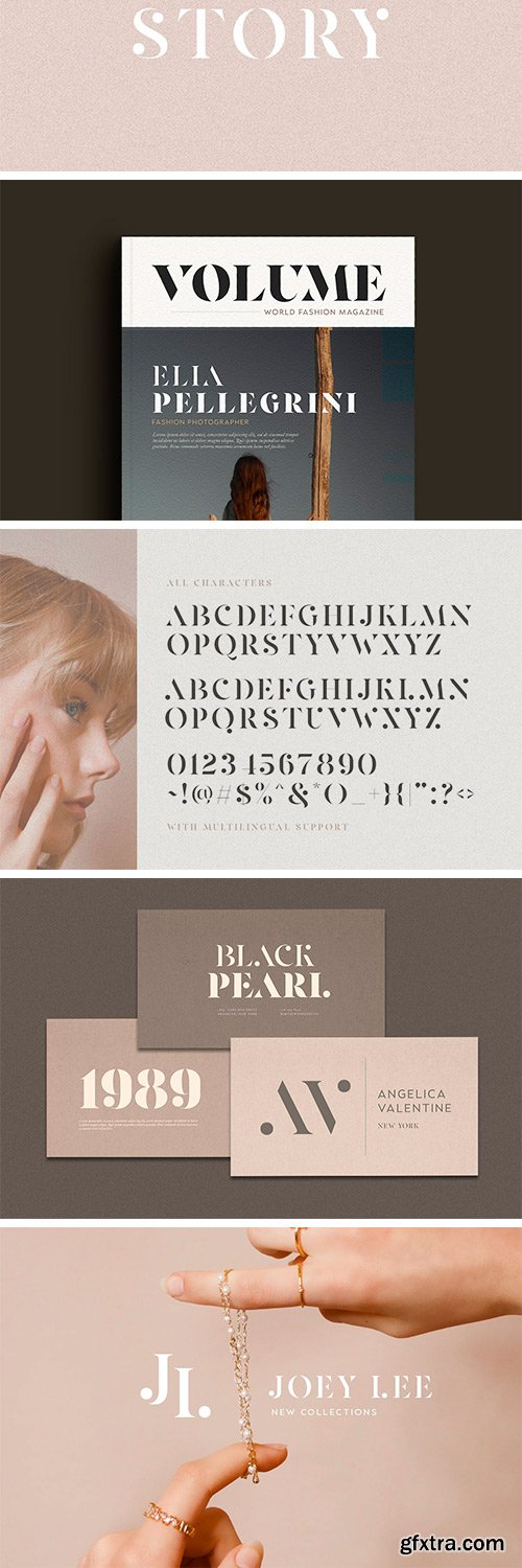 CM - Pearlone - Stylish Stencil Serif 5475628