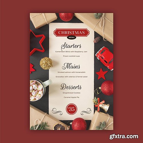 Christmas menu template