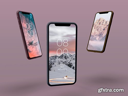 Realistic 3d smartphone mockup 18 PSD