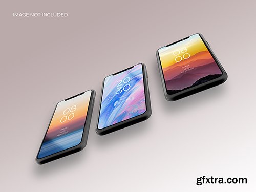 Realistic 3d smartphone mockup 18 PSD