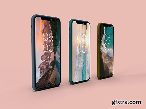 Realistic 3d smartphone mockup 18 PSD