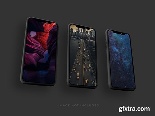 Realistic 3d smartphone mockup 18 PSD