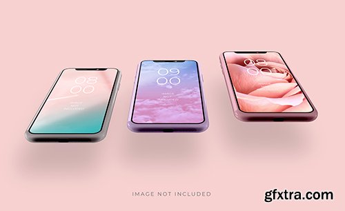 Realistic 3d smartphone mockup 18 PSD