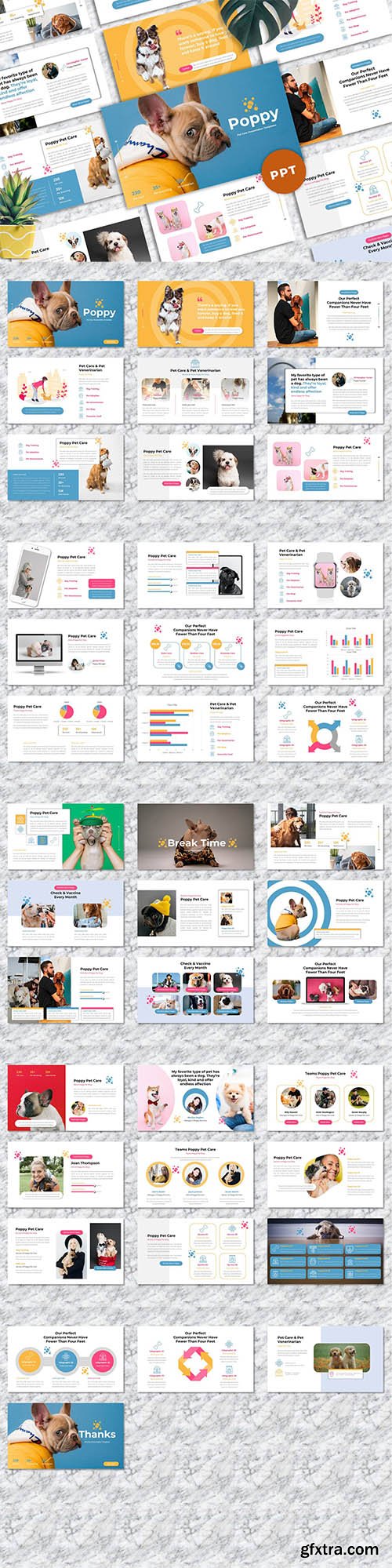 Poppy - Pet Care Powerpoint Templates