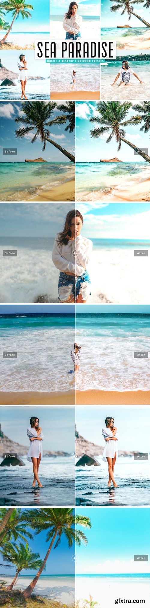 CreativeMarket - Sea Paradise Mobile & Desktop Lightroom Presets 5437511