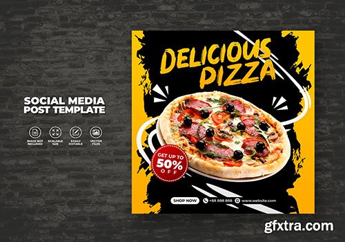 Food vector menu and delicious best pizza