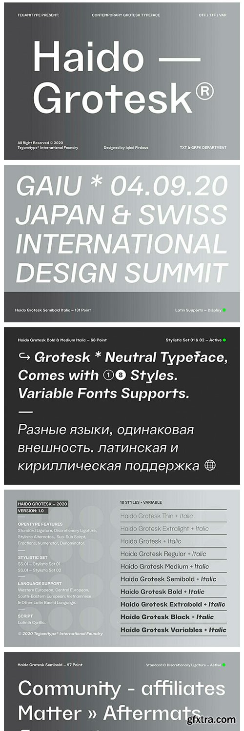 TG Haido Grotesk Font Family