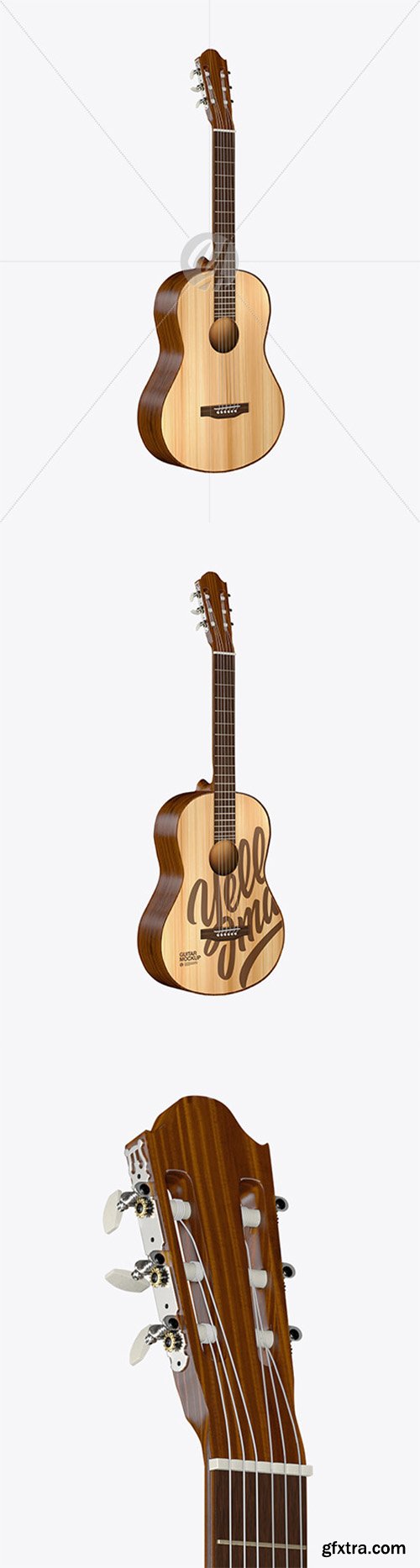 Wooden Classic Guitar Mockup 67422