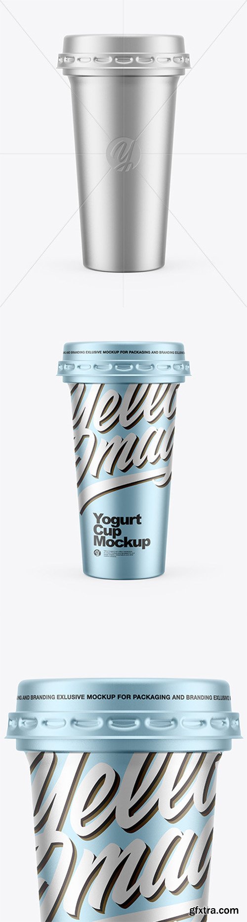 Metallic Yogurt Cup Mockup 65831