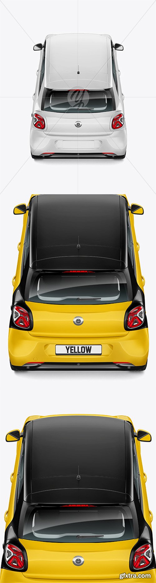 Hatchback Mockup - Back View (High-Angle Shot) 67469