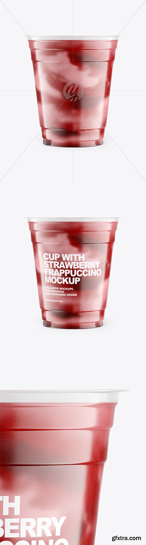 Cup With Strawberry Frappuccino Mockup 68090