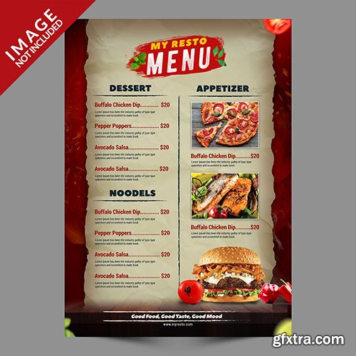 Burger menu promotion template