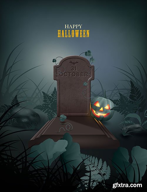 Halloween themed vector illustration