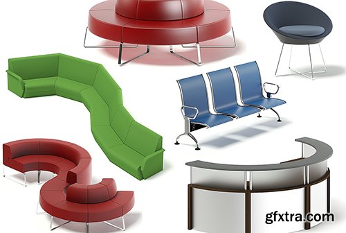 Cuberbrush - Reception Furniture 3D Models Collection 1