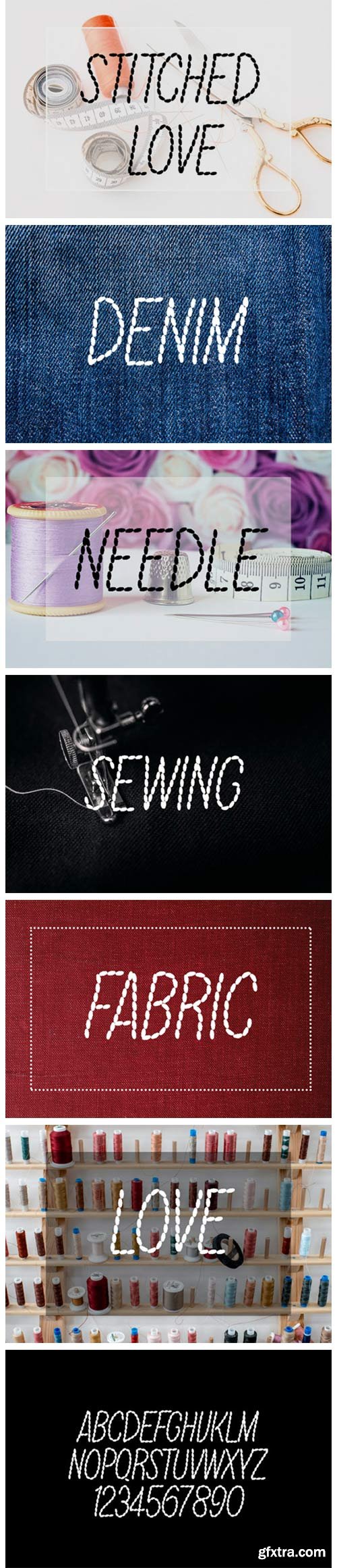 Stitched Love Font